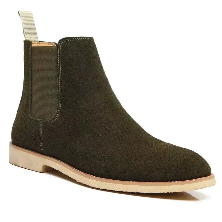 W&W Mode | Luxe Kalb Wildleder Chelsea Boots Mit Leder Innensohle