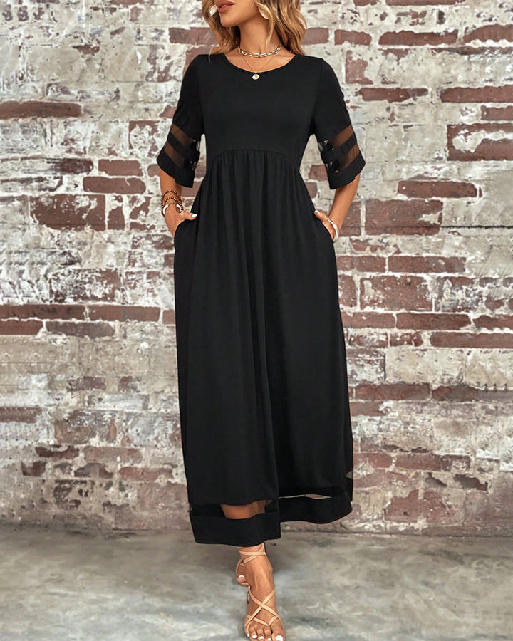 W&W Mode | Elegantes Kleid mit Rundhalsausschnitt