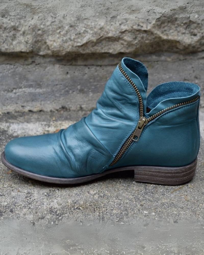 W&W Mode | Lederstiefel mit Reißverschluss