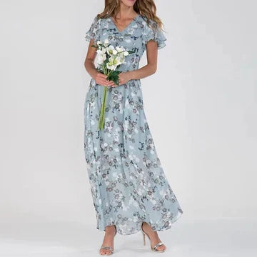 W&W Mode | Langes Sommerkleid mit Blumenmuster