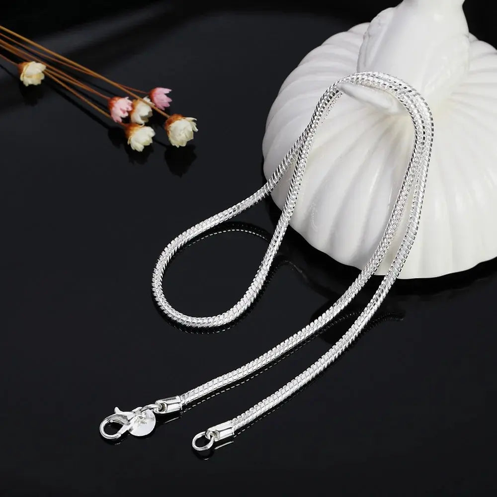 W&W Mode | 925 3mm Sterling Silber Schlangen Kette