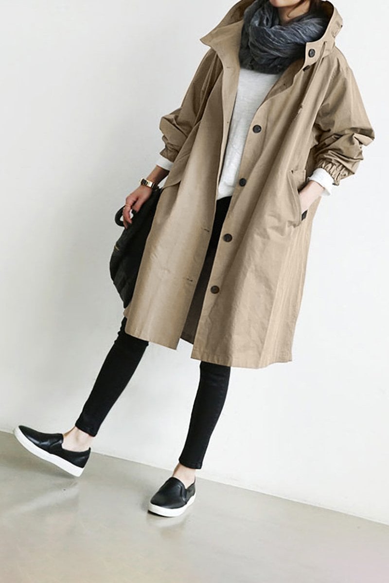 W&W Mode | Trenchcoat mit Kapuze für Damen