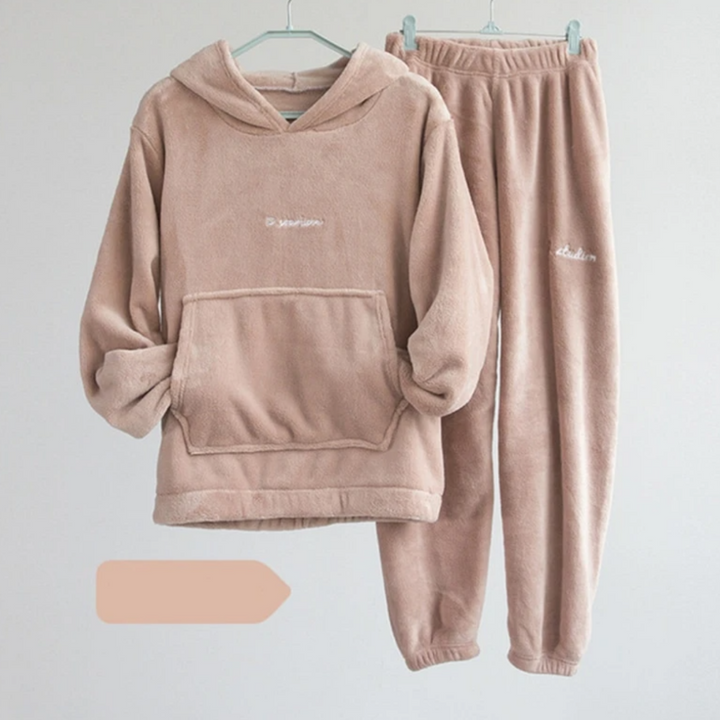 W&W Mode | Bequemer Fleece Hausanzug für Zuhause