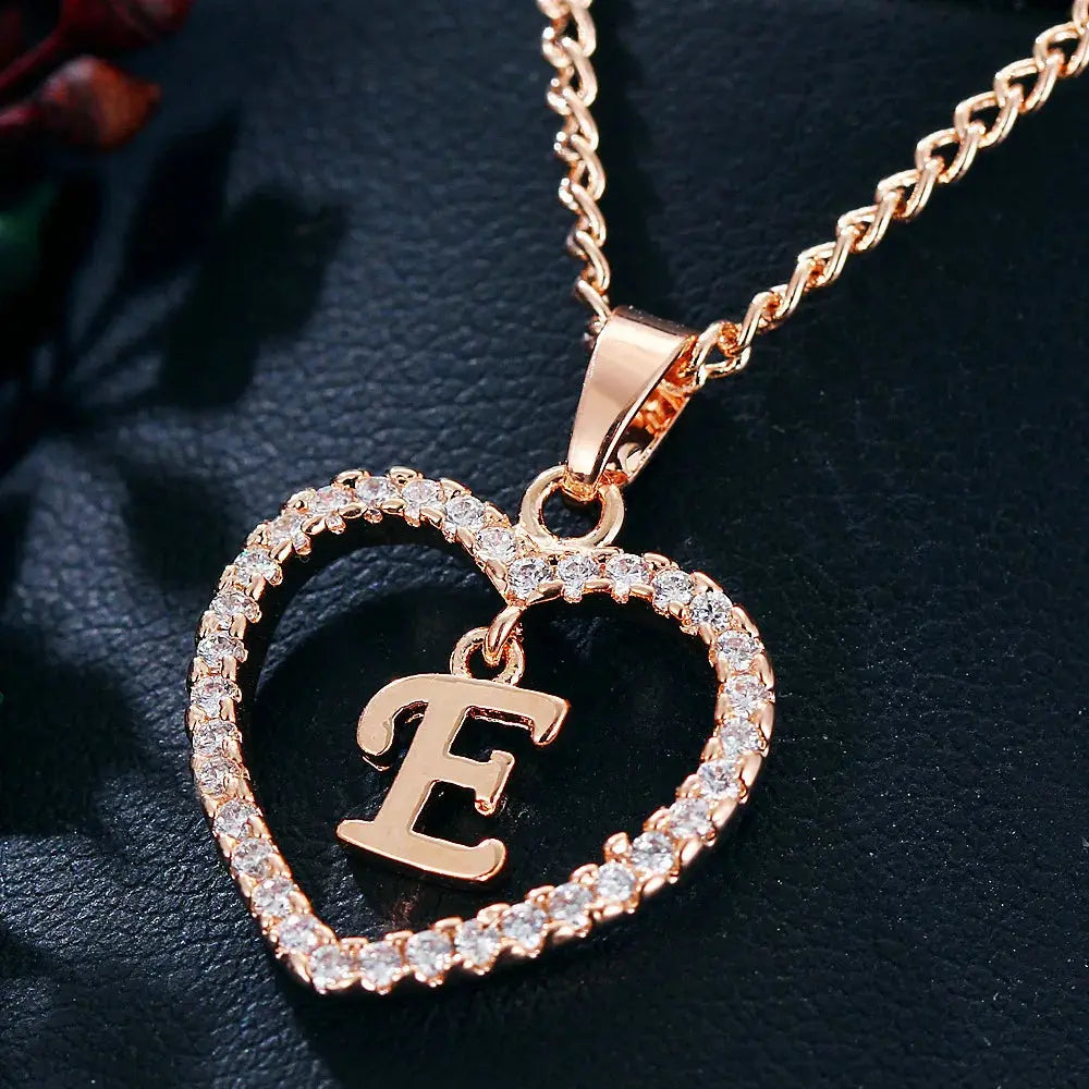 W&W Mode | Buchstaben Zirkon Liebe Kette Schmuck Anhänger