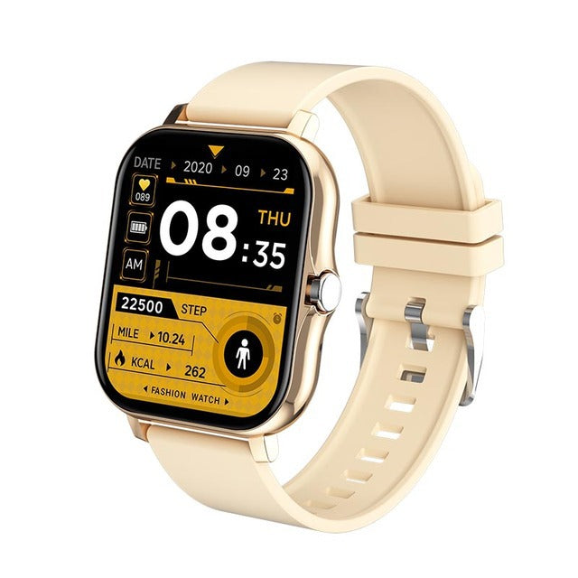 Smartwatch mit 1,69-Zoll-Touchdisplay, Schrittzähler und Herzfrequenzmessung