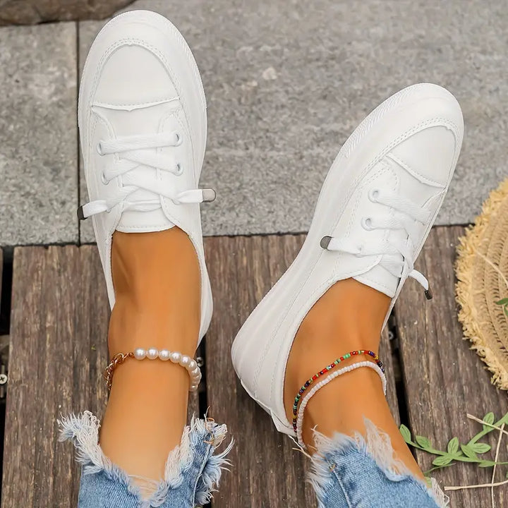 W&W Mode | Lässig Flache Schuhe mit Rutschfester Sohle und Runder Spitze