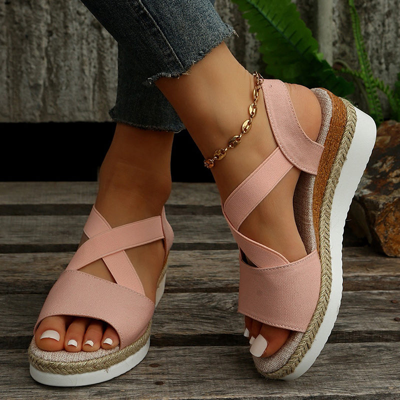 W&W Mode | Keilsandalen Mit Kreuzriemen Für Damen