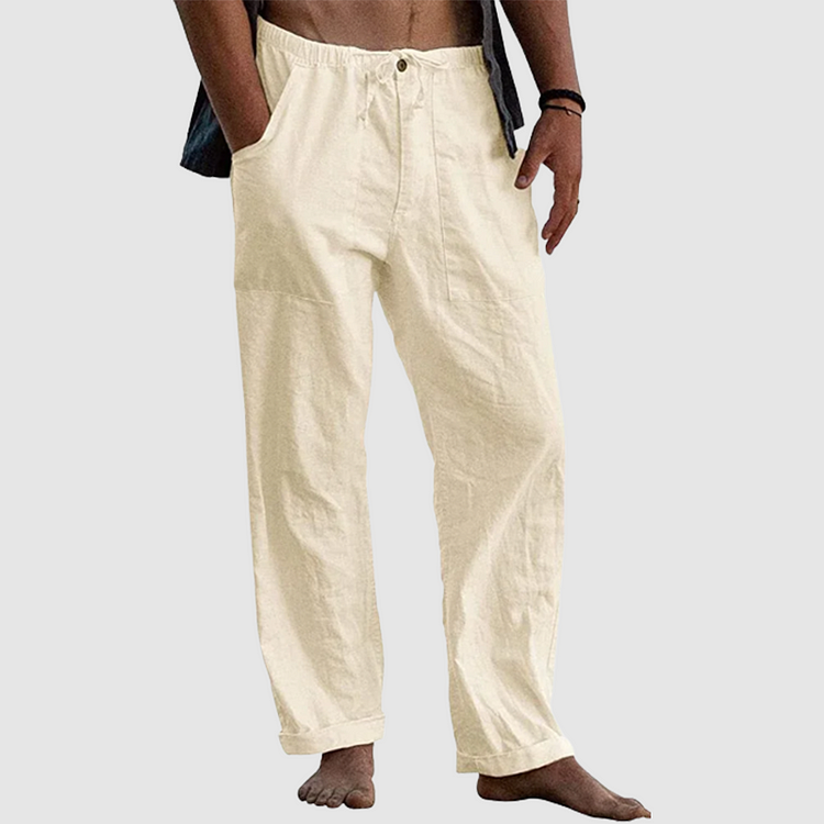 W&W Mode | Lässige Leinenhose mit Kordelzug