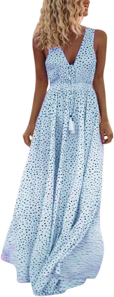 W&W Mode | Bohemian-Patchwork-Kleid Mit V-Ausschnitt Und A-Linie In Punkten