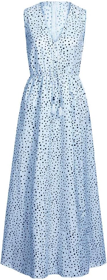 W&W Mode | Bohemian-Patchwork-Kleid Mit V-Ausschnitt Und A-Linie In Punkten