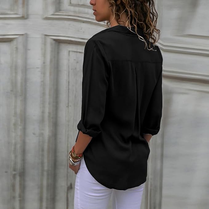 W&W Mode - Elegante Chiffonbluse für Frauen