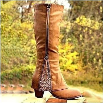 Damen Vintage-Stiefel mit hohem Absatz