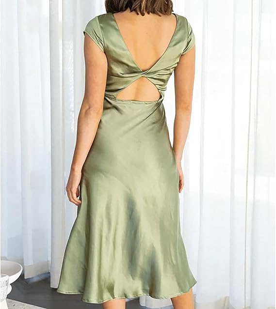 W&W Mode - Elegantes Slik-Kleid