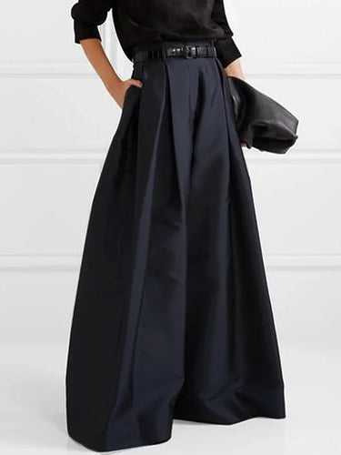 W&W Mode | Bequeme Hose mit Hoher Taille und Weitem Bein mit Falten