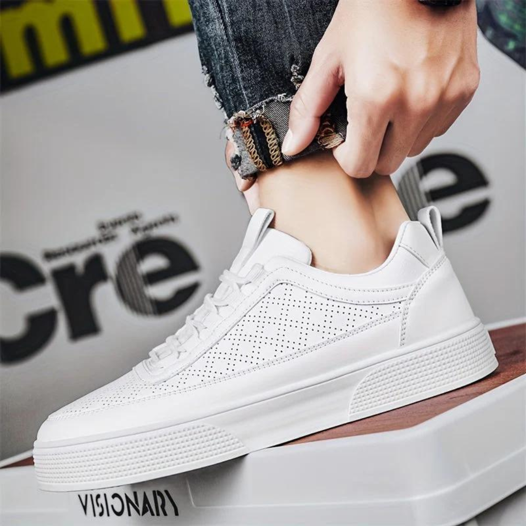 W&W Mode | Bequeme Lässig Weiße Herrenschuhe