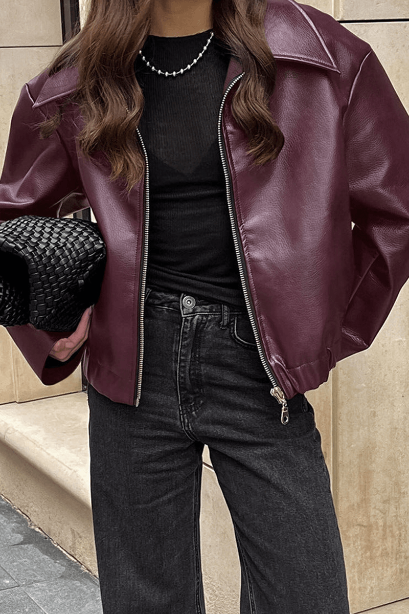 W&W Mode | Kurze Kunstlederjacke
