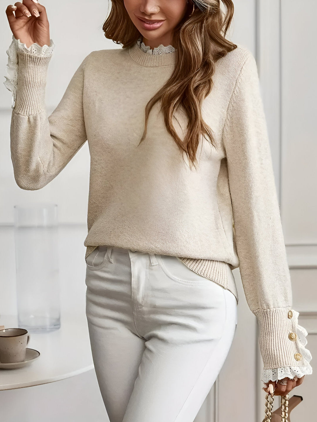 W&W Mode | Bequemer & Eleganter Pullover mit Knopfverschluss