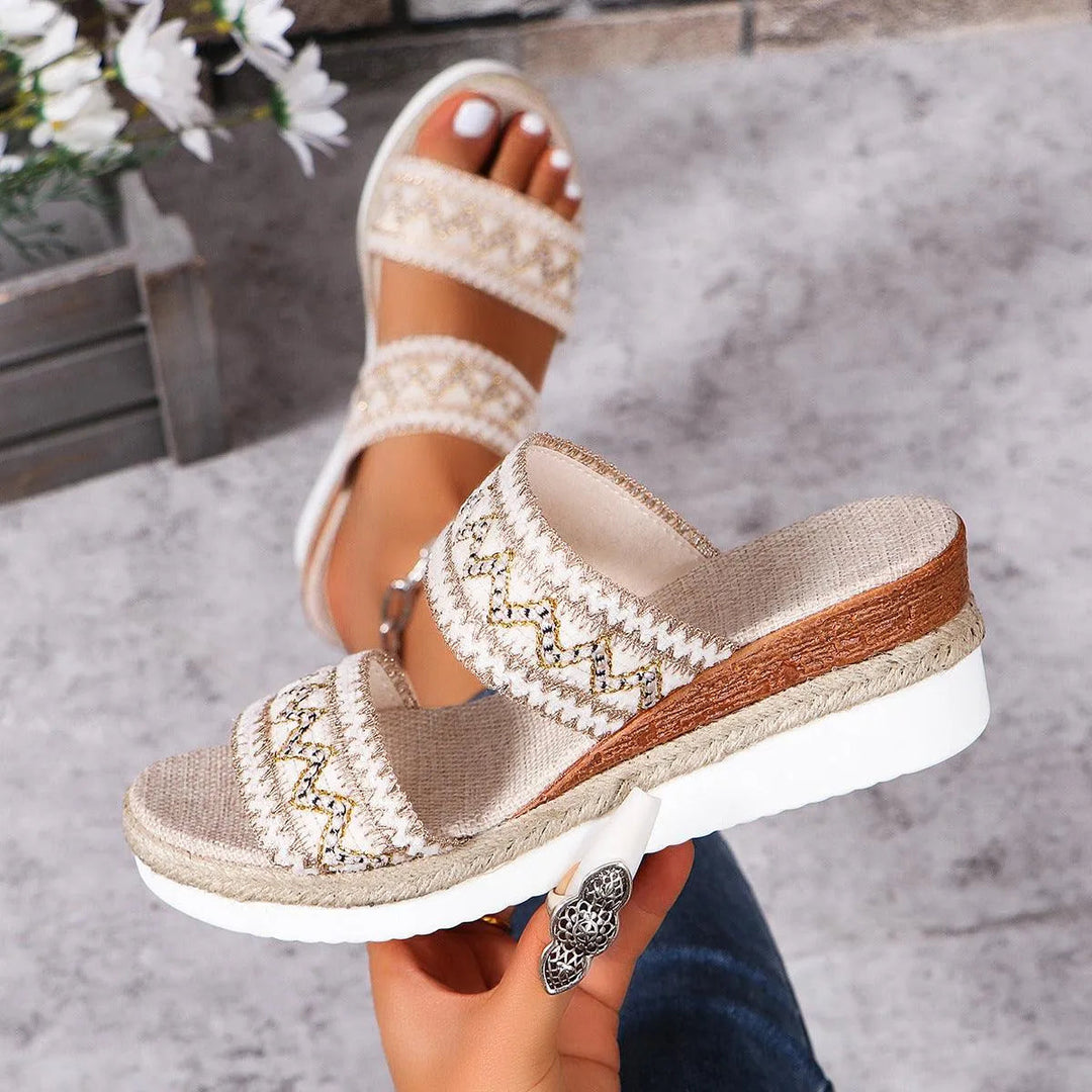 W&W Mode | Sommer-Sandalen mit Leinenboden