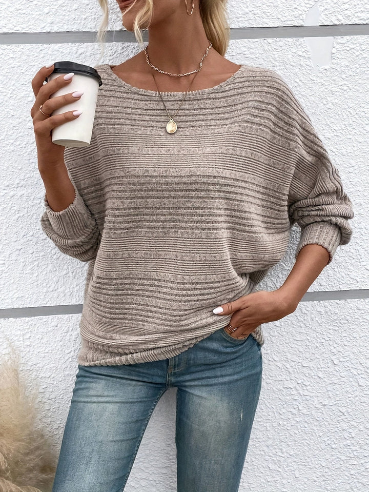 W&W Mode | Pullover für Damen mit lockeren Fledermausärmeln