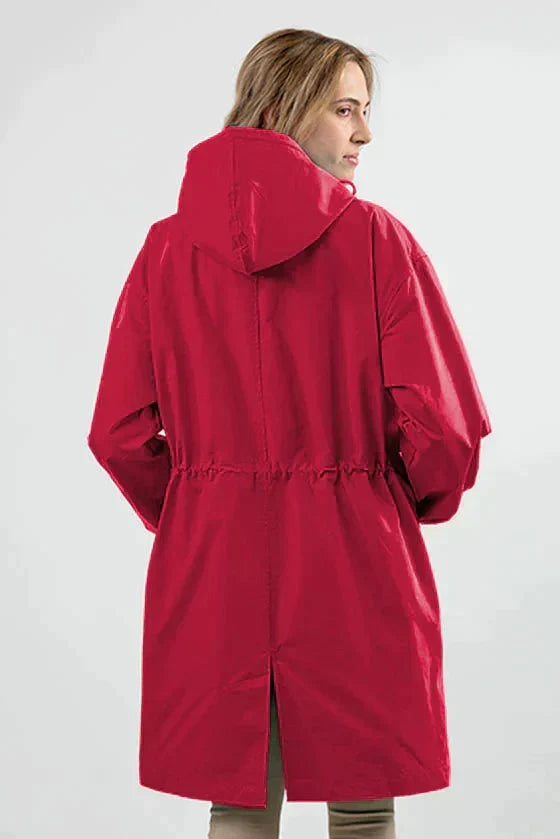 Wasserfeste Windjacke mit Kapuze in Übergröße Regenjacke