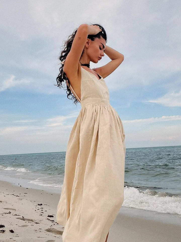 W&W Mode | Vintage Leinen Strandkleid