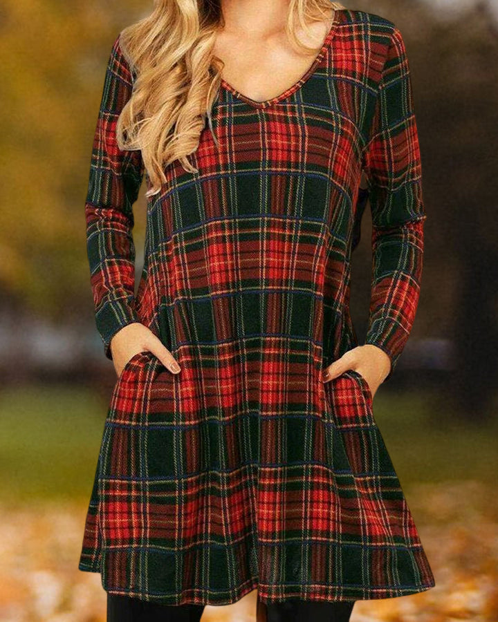 W&W Mode | Entspannte Vibes Karierte Lockere Kleid