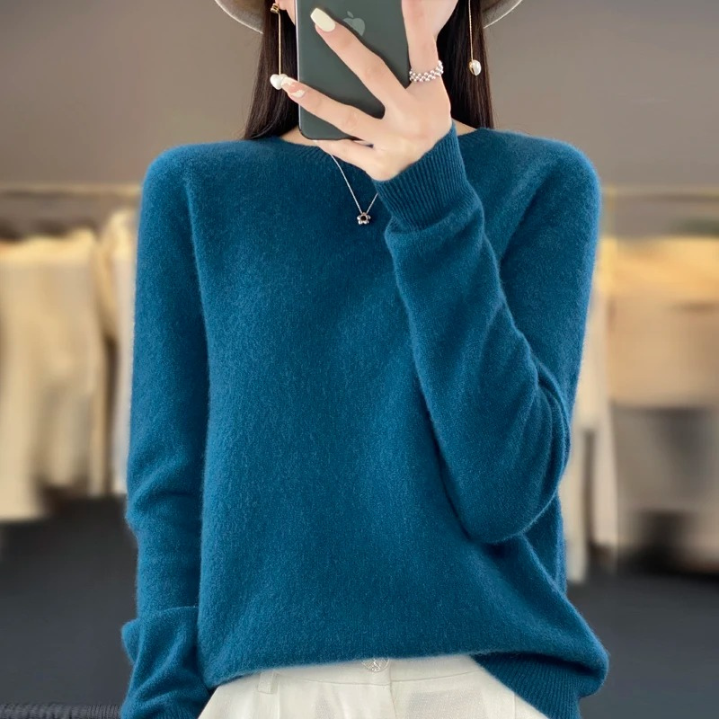 W&W Mode | Cashmere Pullover Damen Stilvoller Rundhals, Weich & Komfortabel