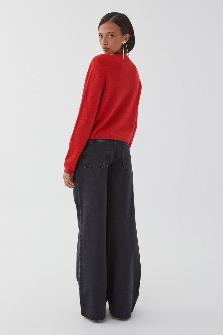 W&W Mode | Bunter Unifarbener Damen-Cardigan