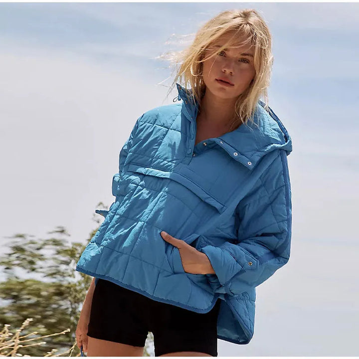 Damen Jacke, dünn wattiert und warm, mit Pullover-Schnitt