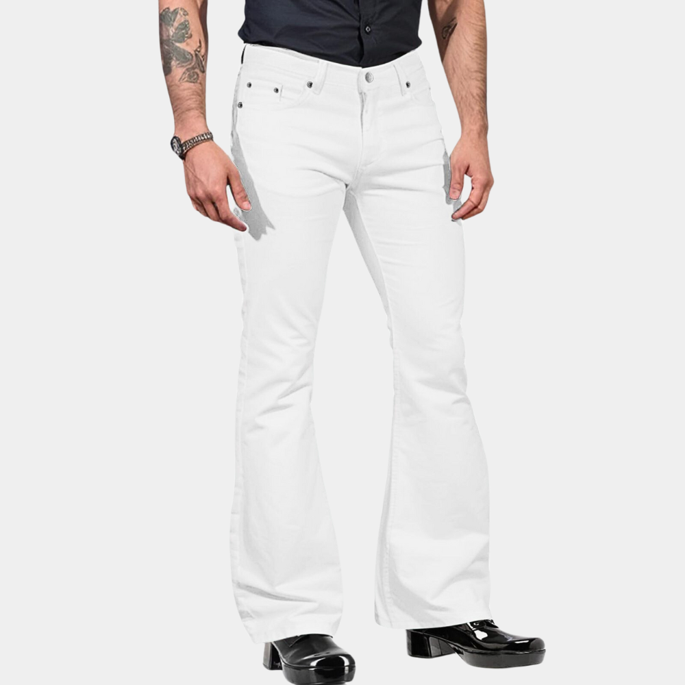 W&W Mode | Weit Geschnittene Hose Für Herren Weiß