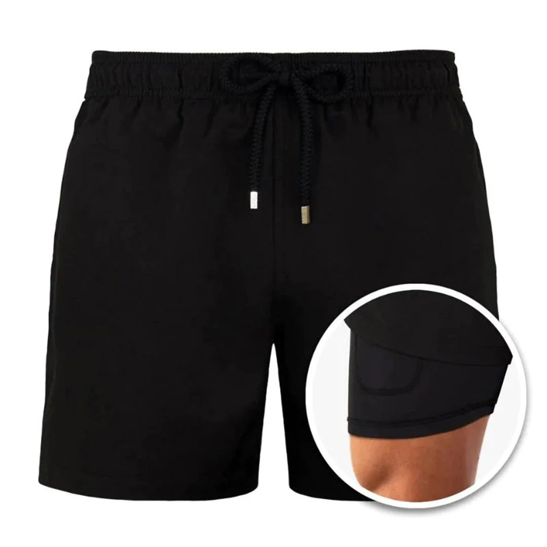 W&W Mode | Herren 2 Lagige Schwimmshort Stilvolle Badebekleidung Für Männer