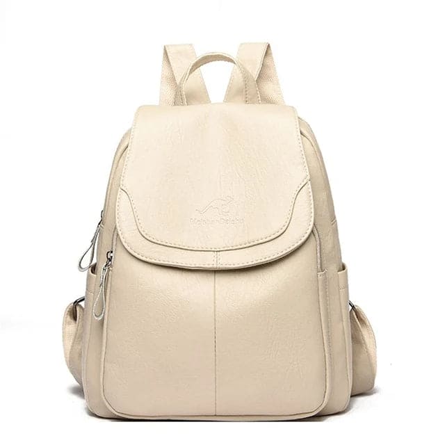 W&W Mode | Stylischer Leder-Rucksack mit Diebstahlschutz für Frauen