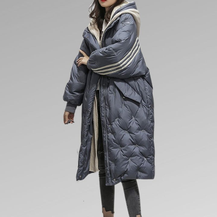 W&W Mode | Langer Mantel für Damen, warm und stilvoll
