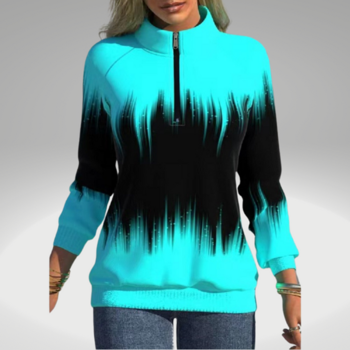 W&W Mode - Damen Sweatshirt mit Farbverlaufdruck