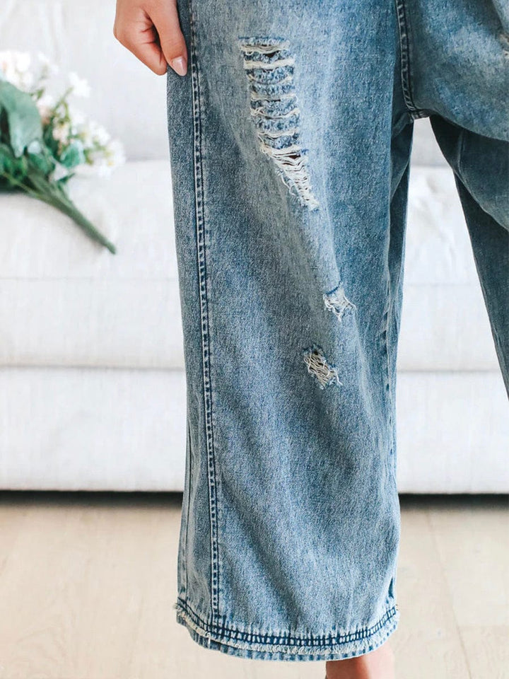 W&W Mode | Ärmelloser Lockere Denim Overall