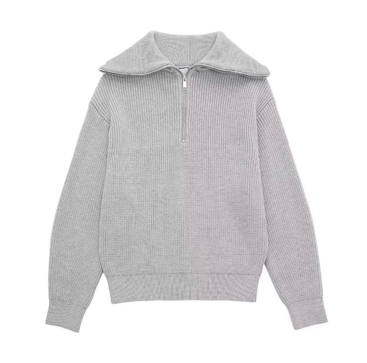W&W Mode | All Match Wollpullover Mit Offenem Kragen