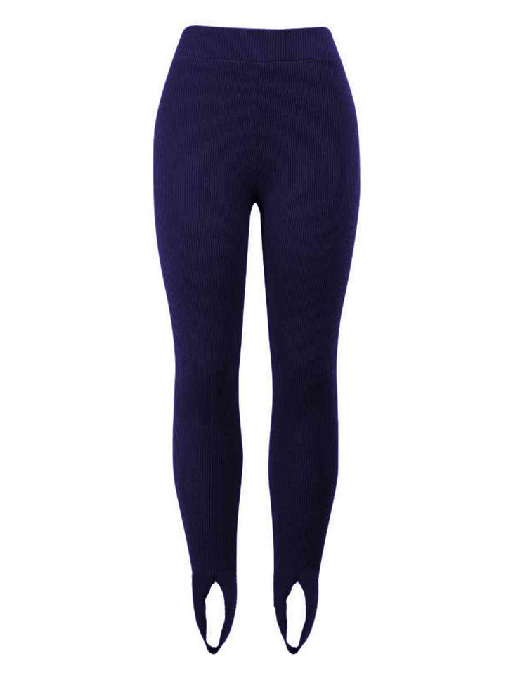 W&W Mode | Geripptes Mittel Taillen Leggings