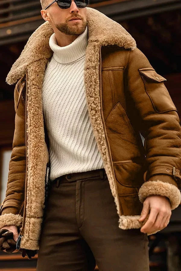 Herren Winterjacke im Camel-Stil
