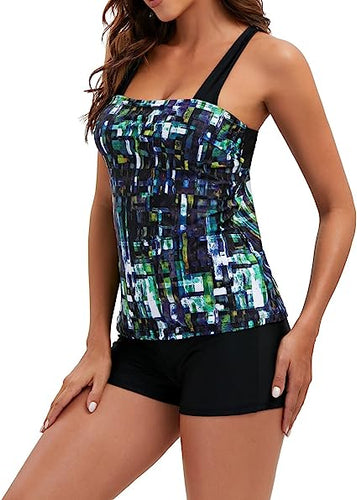 W&W Mode | Geo Chic Tankini Set