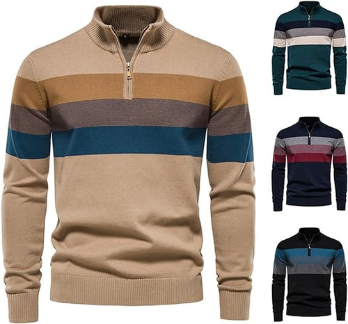 W&W Mode | Retro Pullover mit Viertelreißverschluss