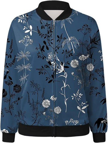 W&W Mode | Bomberjacke mit Blumenmuster für Damen