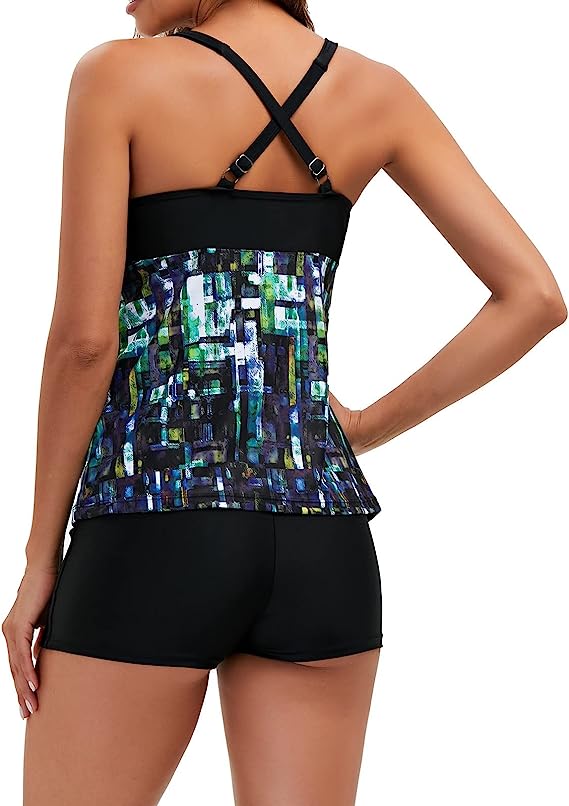 W&W Mode | Geo Chic Tankini Set