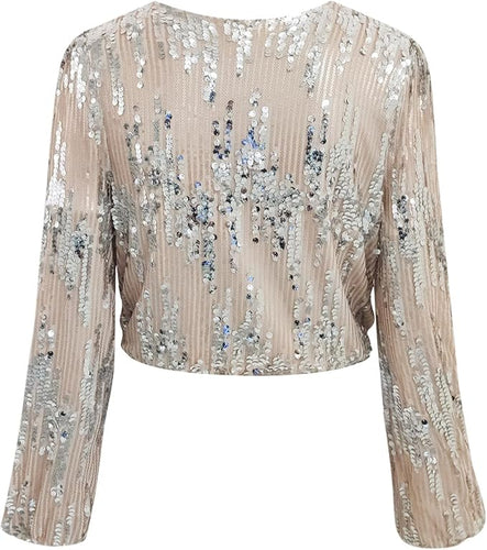 W&W Mode | Stilvolle Herbst Klassische Silber Bluse Mit Langen Ärmeln Für Frauen