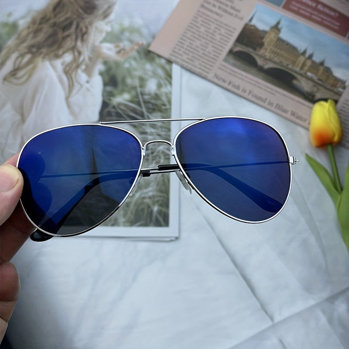 W&W Mode | Klassische Aviator-Sonnenbrille mit Goldenem Rahmen für Damen