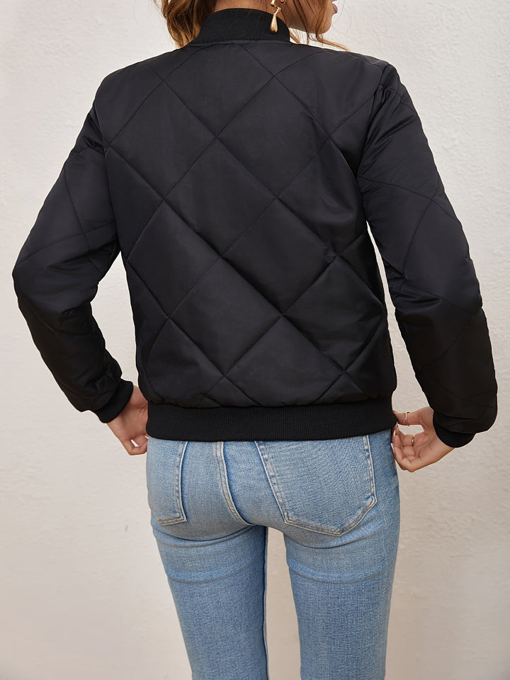 W&W Mode | Argyle-Muster Bomberjacke für Frauen