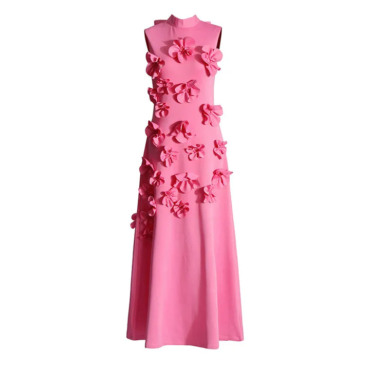 Damen langes Blumenkleid