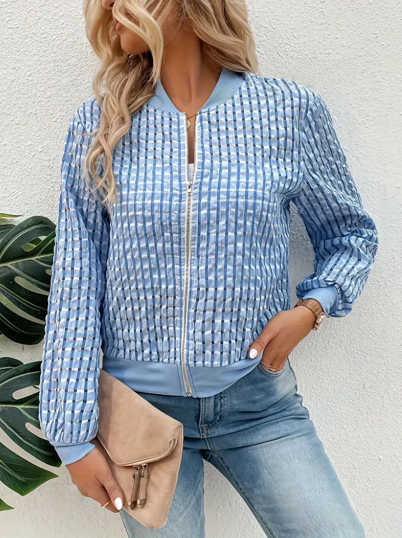 W&W Mode | Karierte Jacke mit Reißverschluss – Vielseitig und Stylisch