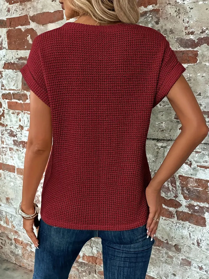 W&W Mode | Geknotet gestrickter Top mit Front für Damen