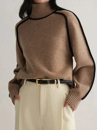 W&W Mode | Braun Rollkragenpullover