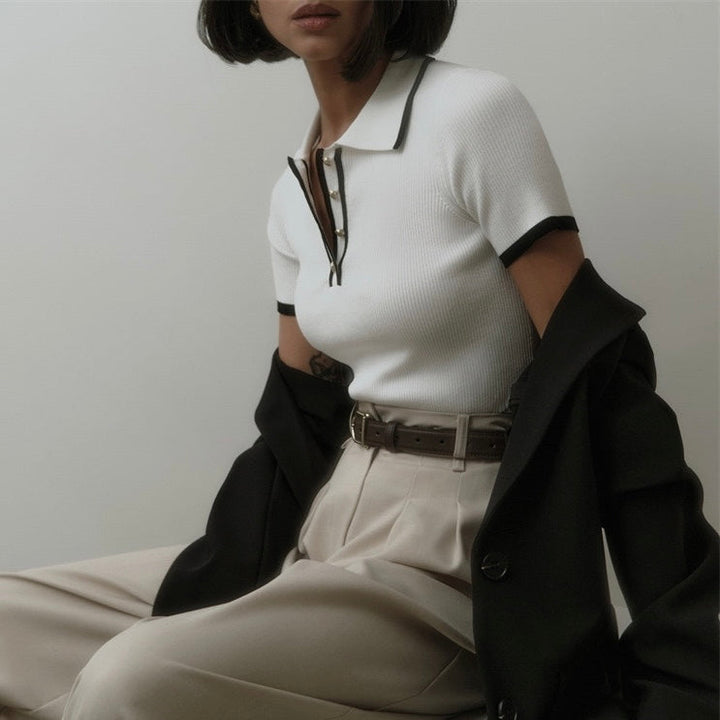 W&W Mode | Strick Polo Für Damen